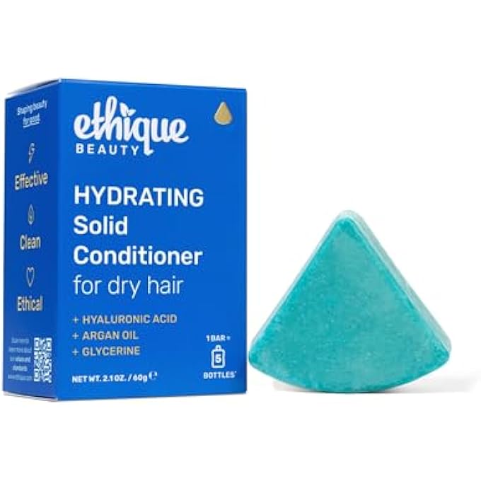 Ethique HYDRATING CONDITIONER BAR FOR DRY HAIR WITH HYLURONIC ACID - PLASTIC-FREE, CRUELTY-FREE, VEGAN, 2.12 OZ - Image 1